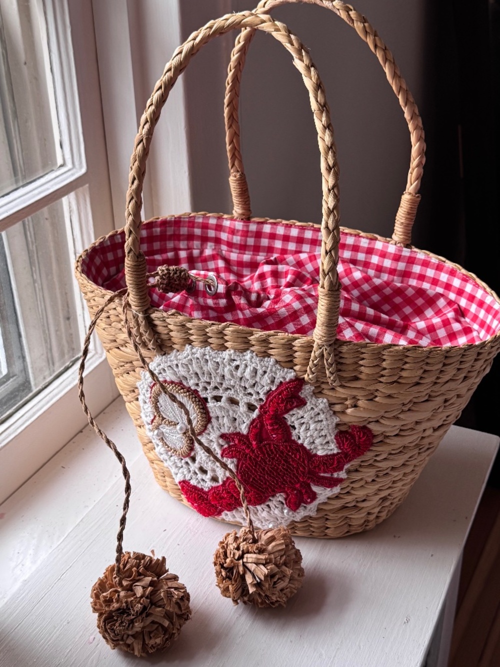 Corey Lynn Calter Rattan Lobster Bag